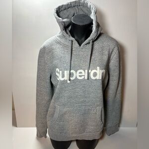 Superdry Men's Grey Logo Pullover Hoodie
